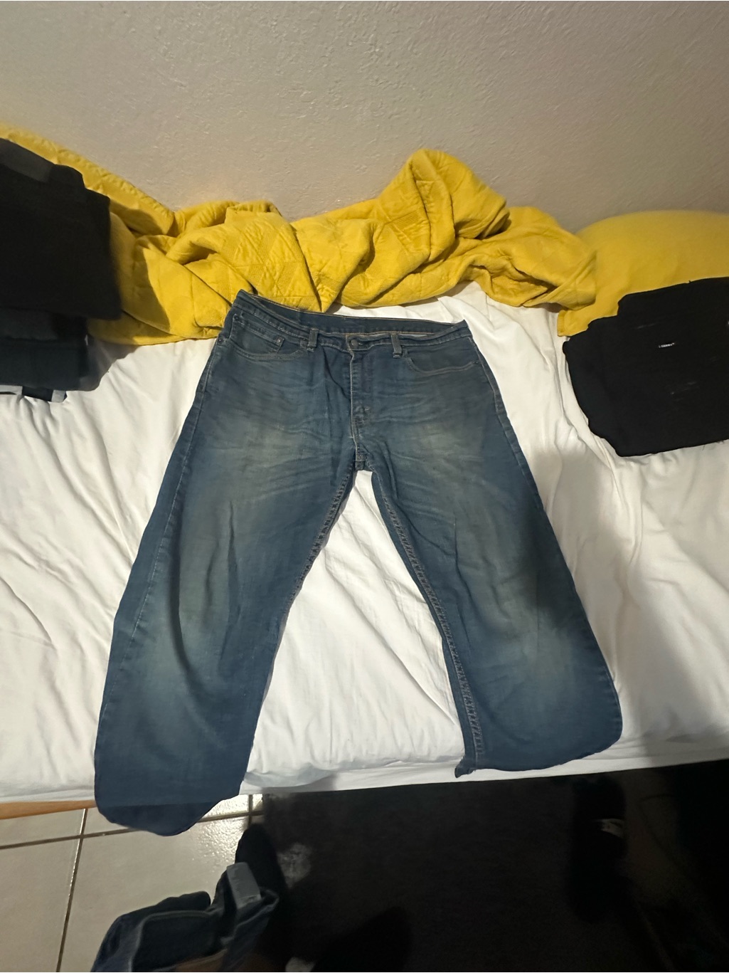 Levi's Relaxed Fit Distressed Blue Jeans